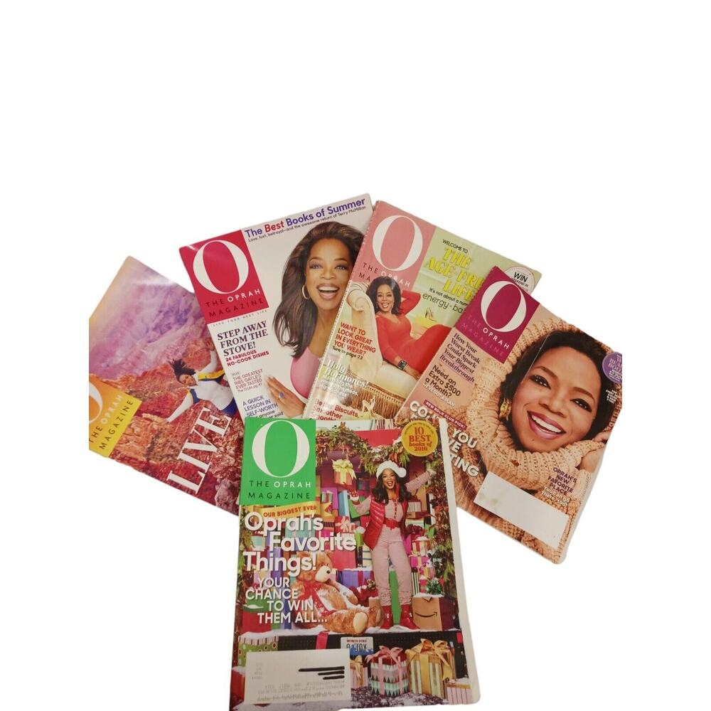 2016 2017 Lot of 5 Issues O The OPRAH Winfrey Magazine July Sept Oct Dec Jan